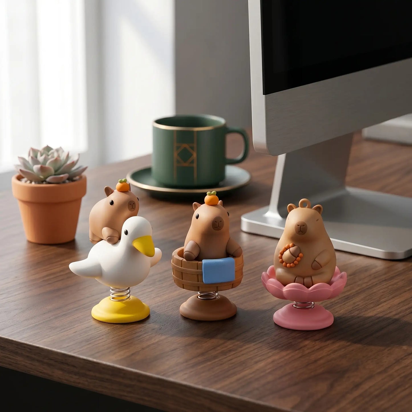 Wobble Buddy Capybara Spring Figurine