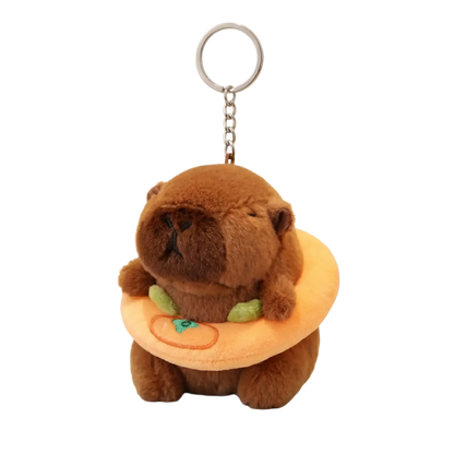 Floaty Capybara Plush Keychain