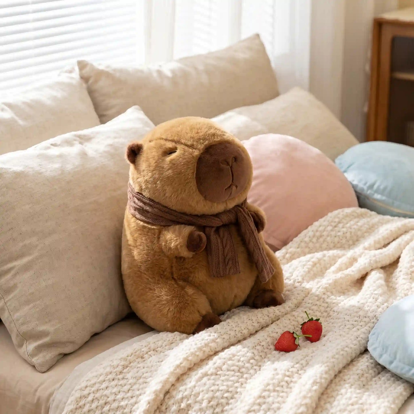 Cozy Scarf Capybara Plush