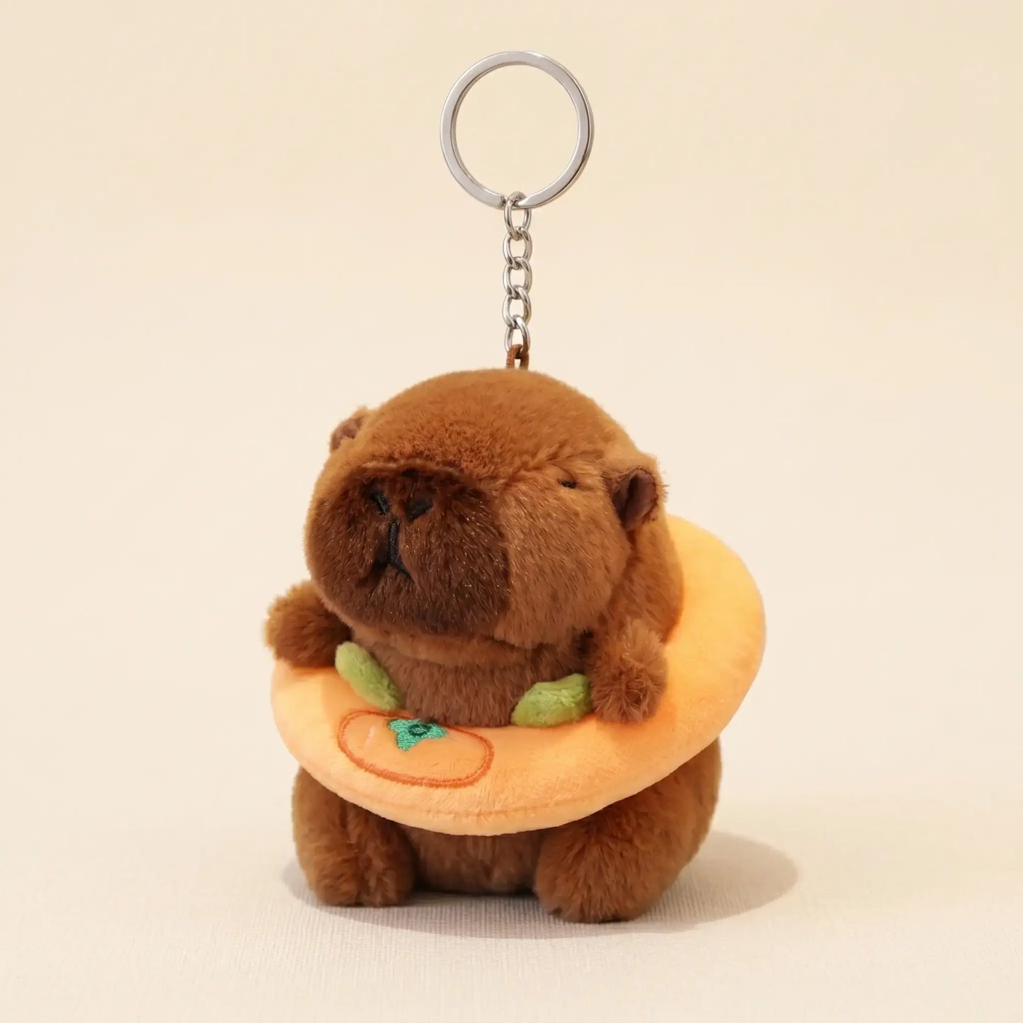 Floaty Capybara Plush Keychain
