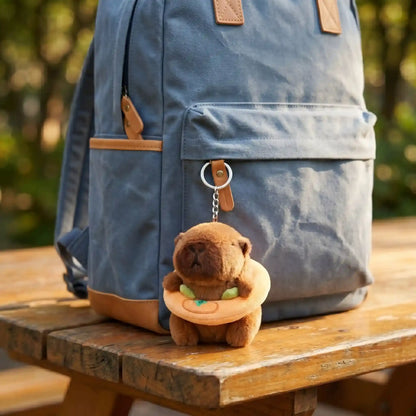 Floaty Capybara Plush Keychain