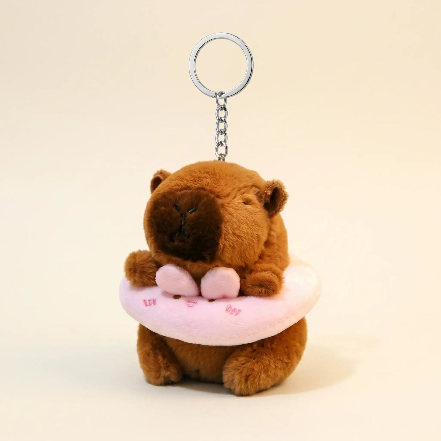 Floaty Capybara Plush Keychain