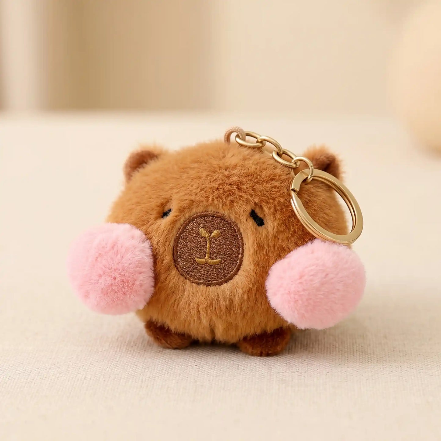 Blush Buddy Capybara Plush Keychain