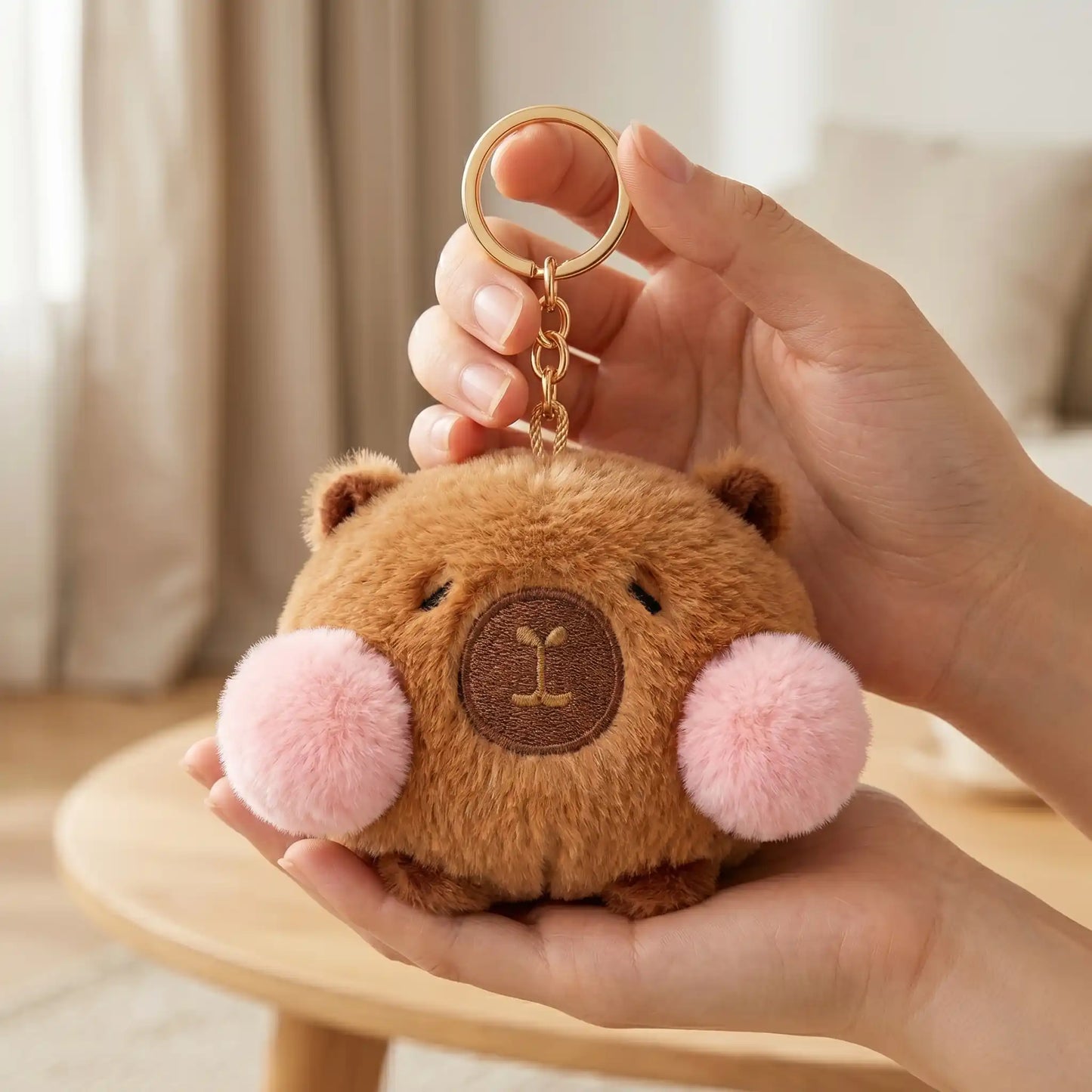 Blush Buddy Capybara Plush Keychain