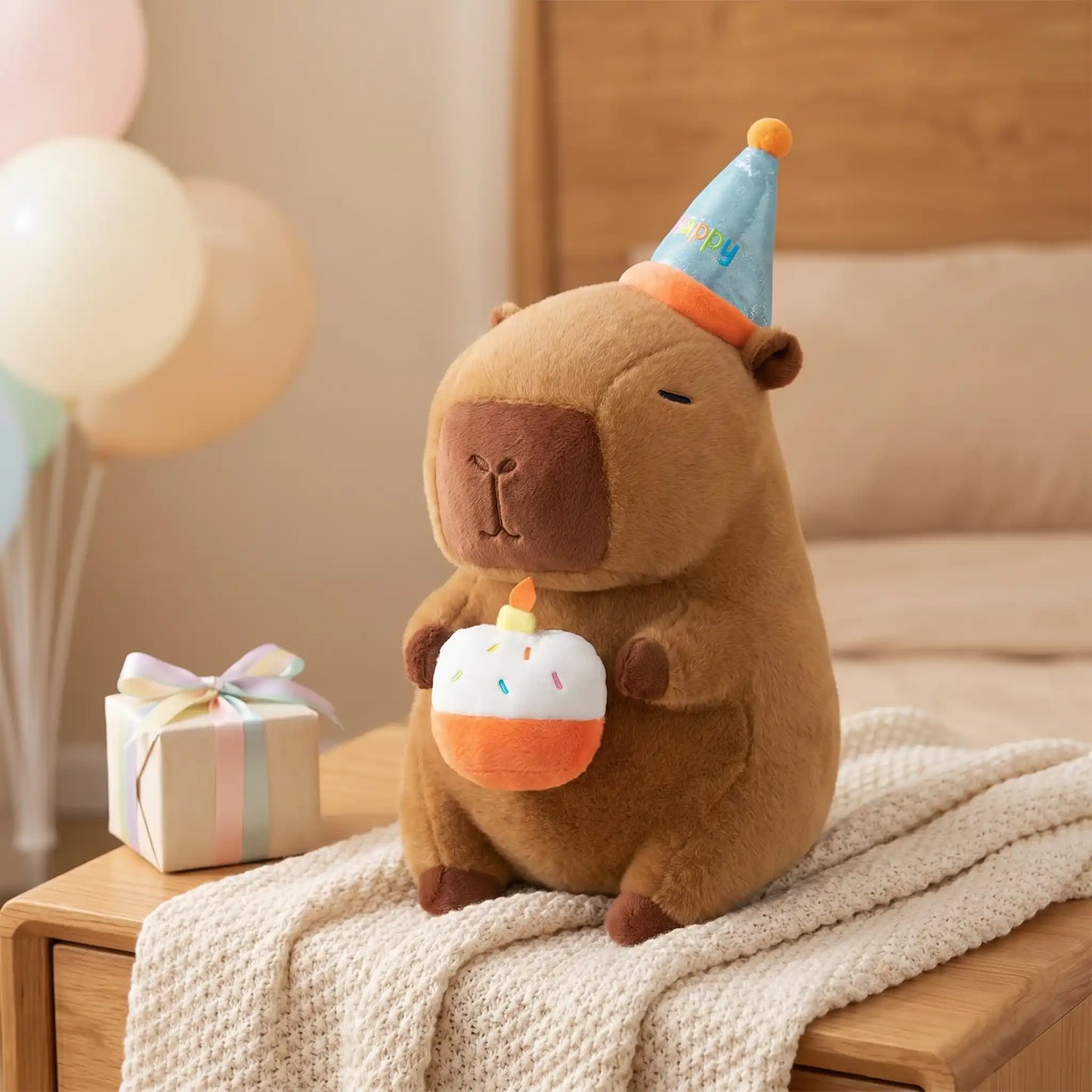 Birthday Cake Capybara Plush