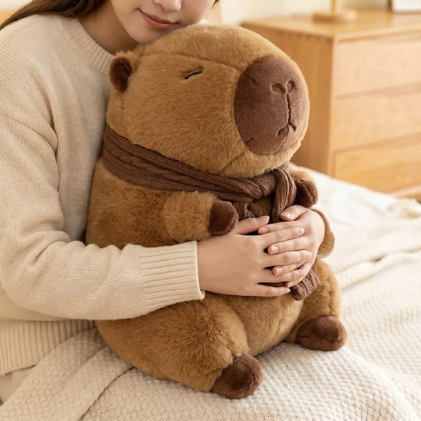 Cozy Scarf Capybara Plush