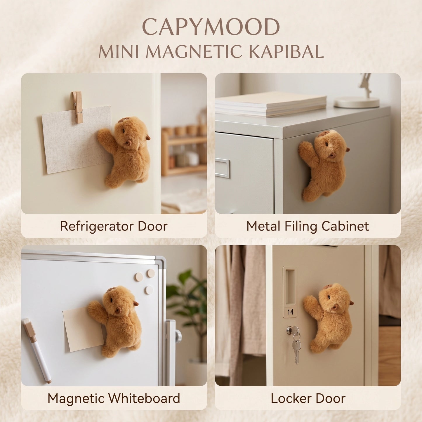 Magnetic Capybara Plush – Fridge Buddy